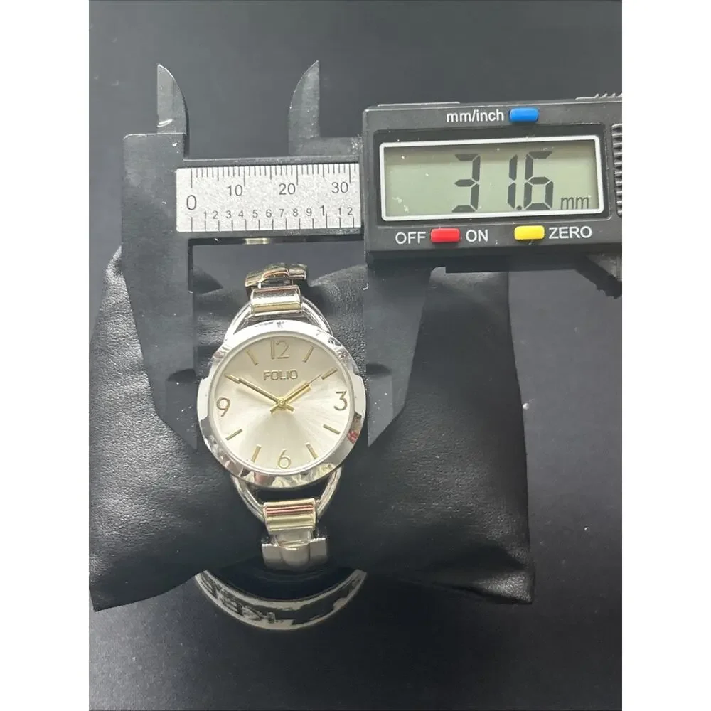 Folio Two Tone Women’s Cuff Watch